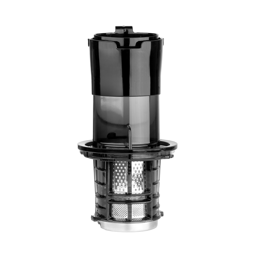 Gastroback Entsafter Slow Juicer Vita Fresh 40146 Kaltentsafter | Extra Großer Einfüllschacht, Einfüllabdeckung, leichte Reinigung dank weniger Teile, spülmaschinengeeignet, 200 Watt, 50 U /Min, für Obst Gemüse Kräuter Beeren Gräser, dunkel getönter Einfüllschacht und Saftschale für zusätzlichen Vitaminschutz, BPA frei, robuste Pressschnecke mit Edelstahlkern, Rücklauf, Überhitzungsschutz, sehr leise, Kompakte Größe 17,8 x 15,2 x 45 cm, 0,8 L Saftbehälter, 2,7Kg