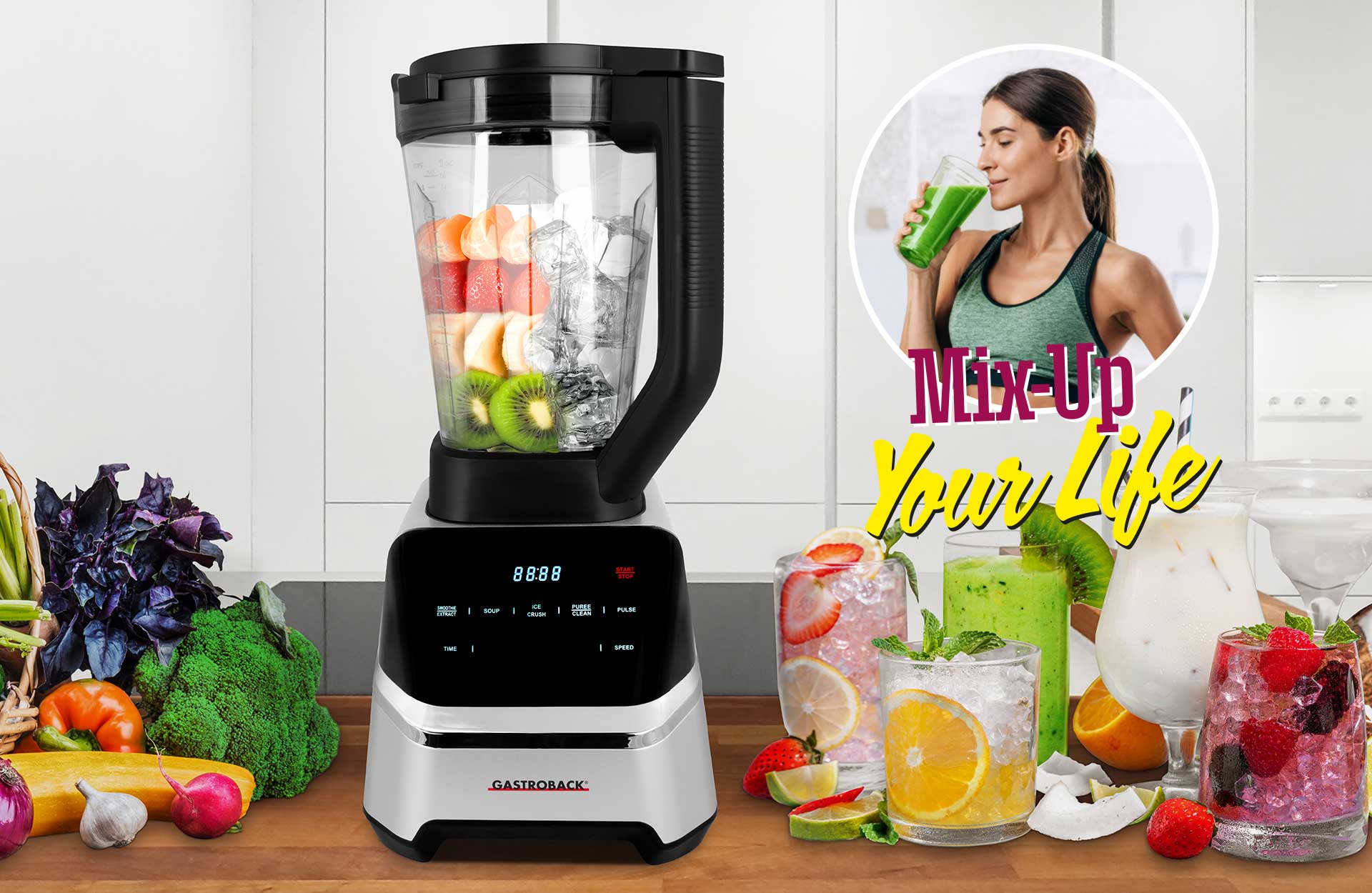 GASTROBACK® Blender - 40987 - Design Multi-Power Blender Mix & Soup 2.000 W