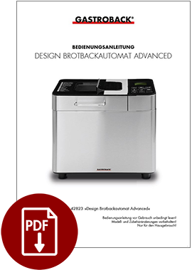 Design Brotbackautomat Advanced | GASTROBACK®