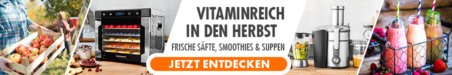 Vitaminreich in den Herbst - frische Säfte, Smoothies & Suppen - Hier klicken Vitaminreich in den Herbst - frische Säfte, Smoothies & Suppen - Hier klicken